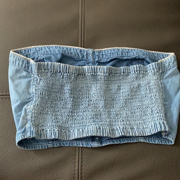 Garage denim blue tube top size large - Picture 2 of 3